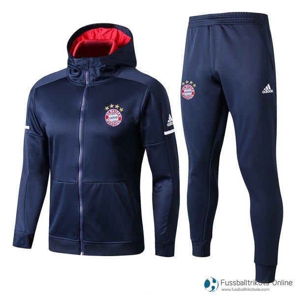 Bayern München Trainingsanzug 2017-18 Blau Marine Fussballtrikots Günstig